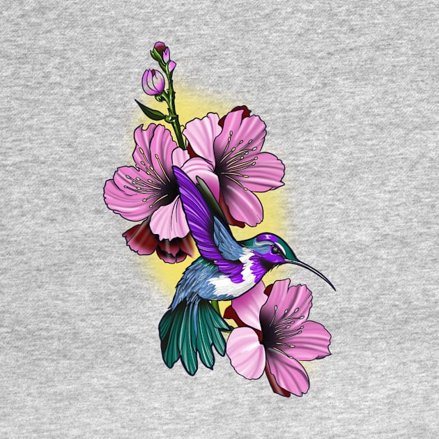 Hummingbird Blossom by Besttattoogil